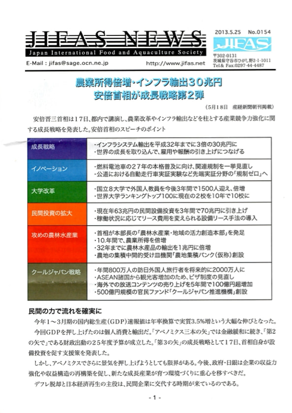 JIFASNEWS第154号表紙